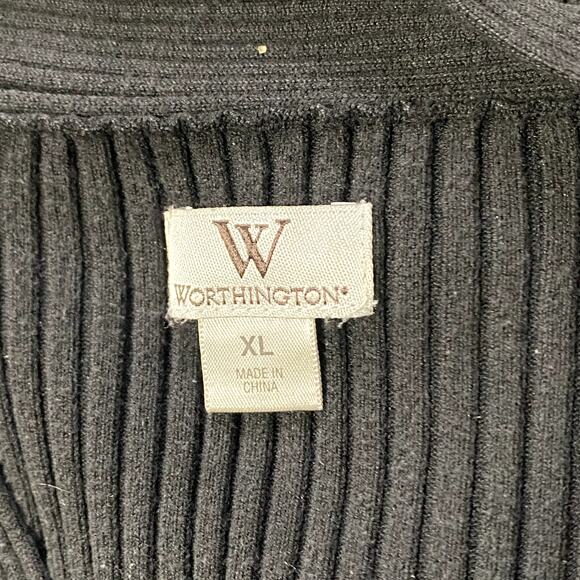 Worthington Retro Chic Cross V-neck Blouse - Picture 12 of 13